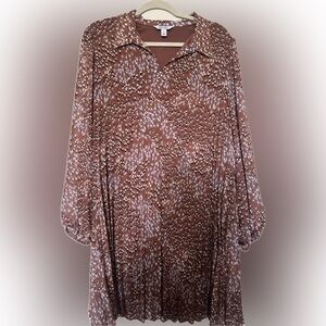 Nine West Women’s Printed Peasant Blouse in Rust